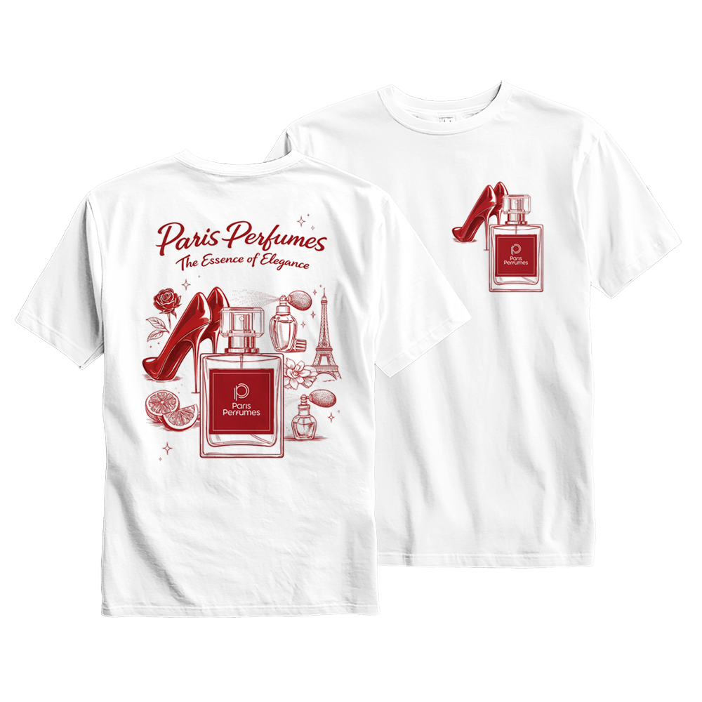 Tricou oversize Paris Perfumes - alb